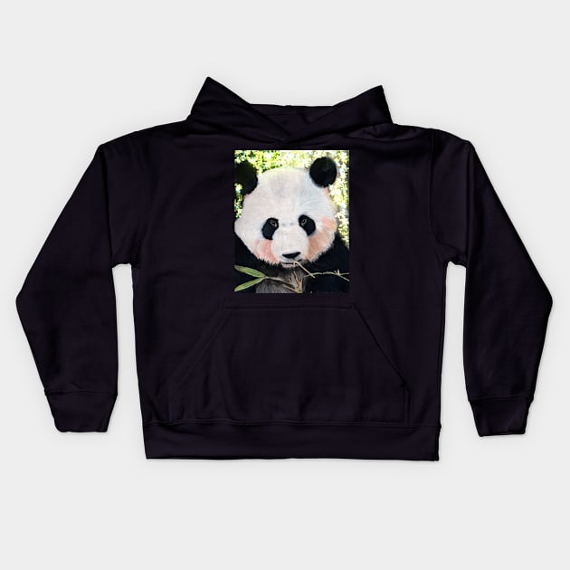 Panda Bear Kids Hoodie by teenamarie23art